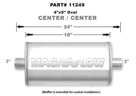 Magnaflow Muffler Stainless 3in Center In/Out